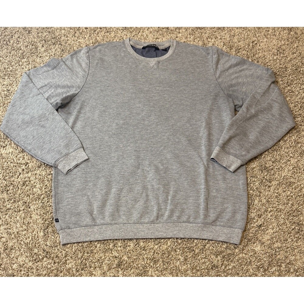 Travis Mathew Pullover Mens XL Light Gray Cloud Waffle Tee Long Sleeve Casual